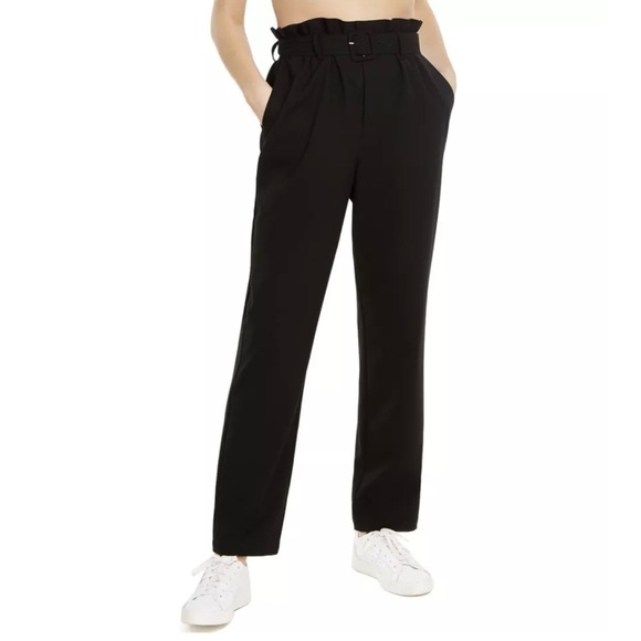 Danielle Bernstein For Macy’s “WeWoreWhat” Paperbag Waist Black Pants XL NWT - Picture 1 of 8